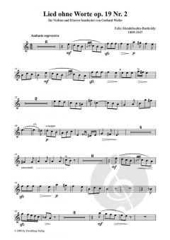 Lieder ohne Worte 1. Album op. 19 von Felix Mendelssohn Bartholdy 