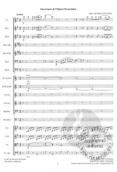 Ouverture de l'Opéra Proserpina von Peter von Winter 