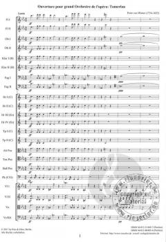 Ouverture à grand Orchestre de l'Opéra Tamerlan von Peter von Winter im Alle Noten Shop kaufen (Partitur)