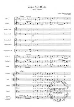 Vesper Nr. 5 D-Dur (1788) von Johann Gottlieb Naumann 
