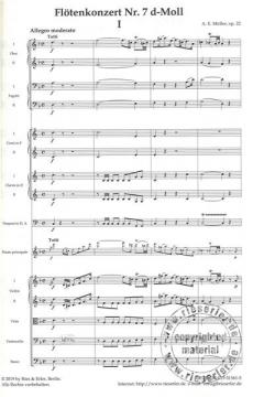 Konzert für Flöte Nr. 7 d-Moll op. 22 von August Eberhard Müller 