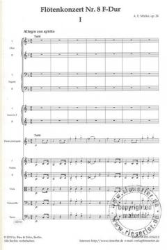 Konzert für Flöte Nr. 8 F-Dur op. 24 von August Eberhard Müller 