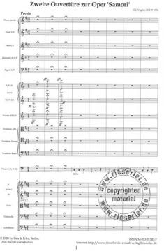 Zweite Ouvertüre zur Oper 'Samori' SCHV 175e von Georg Joseph Vogler 