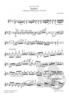 Kadenz zu Paganinis Violinkonzert Nr. 2 h-Moll von Brusch,Jochen im Alle Noten Shop kaufen