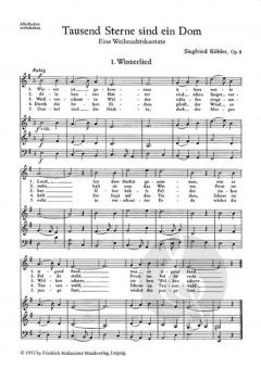 Tausend Sterne sind ein Dom op. 8 von Siegfried Köhler 
