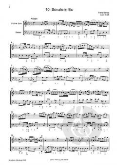 12 Sonaten für Violino solo und Basso, Band IV von Franz Benda im Alle Noten Shop kaufen