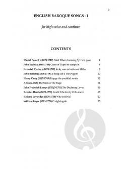 English Baroque Songs 1 