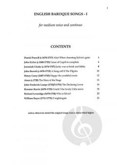 English Baroque Songs 1 