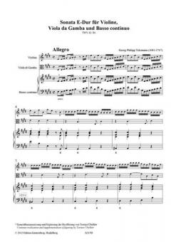 Sonata E-Dur von Georg Philipp Telemann 