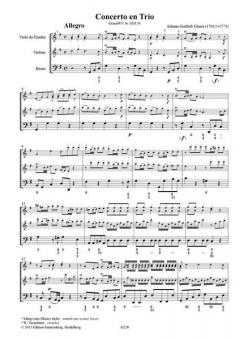 Concerto en Trio von Johann Gottlieb Graun 