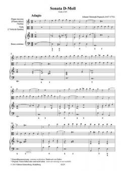 Sonata d-Moll von Johann Christoph Pepusch 