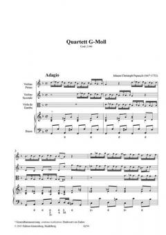 Quartett g-Moll von Johann Christoph Pepusch 