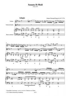 Sonata h-Moll von Johann Christoph Pepusch 