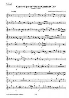 Concerto D-Dur per la Viola da gamba und Streicher- Stimmen-Set von Johann Gottlieb Graun im Alle Noten Shop kaufen