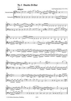 Die 2. Pembroke-Sammlung- 4 Duette für Viola da Gamba und Violoncello (Originalausgabe) von Carl Friedrich Abel im Alle Noten Shop kaufen