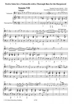 Twelve Solos op. 2Sonaten VII-IX von Giacomo Basevi Cervetto 