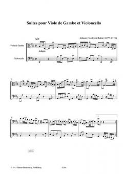 Suites pour Viole de Gambe et Violoncello von Johann Friedrich Ruhe im Alle Noten Shop kaufen