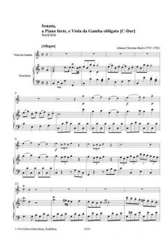 Sonata a Piano forte e Viola da Gamba obligato (Maltzan IX) von Johann Christian Bach im Alle Noten Shop kaufen