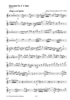 6 Quartette op. 8 - Stimmenset von Johann Christian Bach 