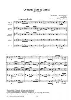 Concerto Violo de Gambo A-Dur von Carl Friedrich Abel 