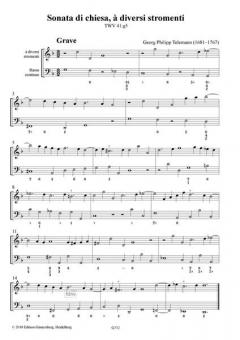 Sonata di chiesa, à diversi stromenti g-Moll TWV 41:g5 von Georg Philipp Telemann 