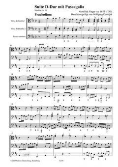 Suite D-Dur mit Passagalia von Gottfried Finger 