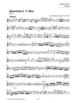 Sechs Quartette op. 12 - Stimmen von Carl Friedrich Abel 