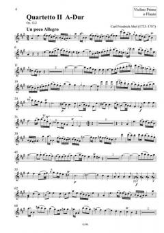 Sechs Quartette op. 12 - Stimmen von Carl Friedrich Abel 