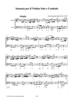 Suonata per il Violino Soloe Cembalo G-Dur von Carl Friedrich Abel im Alle Noten Shop kaufen