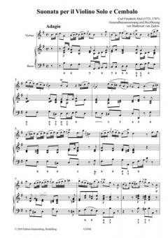 Suonata per il Violino Soloe Cembalo G-Dur von Carl Friedrich Abel im Alle Noten Shop kaufen