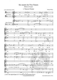 6 Motets von George Jeffreys 