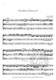 6 Setts of Aires von James Paisible 