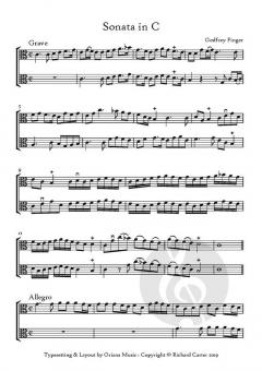 3 Sonaten und eine Suite für 2 Altgamben von Gottfried Finger 