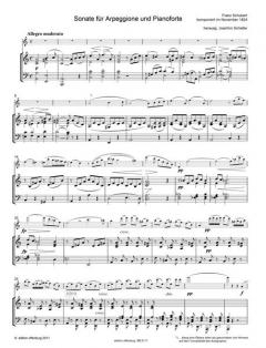 Sonate für Arpeggione und Pianoforte von Franz Schubert 