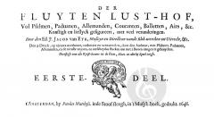 Der Fluyten Lust-Hof von Jakob van Eyck 