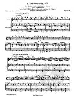 6 Variationen mit Coda über ein Thema von Ludwig van Beethoven 