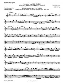 2 Konzerte RV 316, 580 von Antonio Vivaldi 