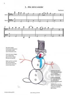 22 Weihnachtslieder für 2 Violoncelli im Alle Noten Shop kaufen