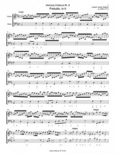 Hortulus Chelicus - Wohl-gepflantzter Violinischer Lust-Garten' 2 von Johann Jakob Walther im Alle Noten Shop kaufen