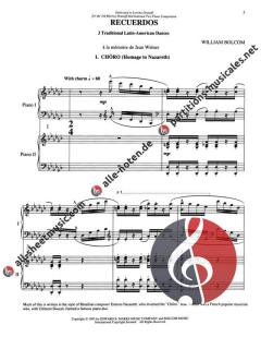 Recuerdos 2 Pianos 4 Hands von William Bolcom 