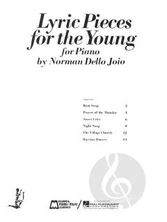 Lyric Pieces For The Young For Piano von Norman Dello Joio 