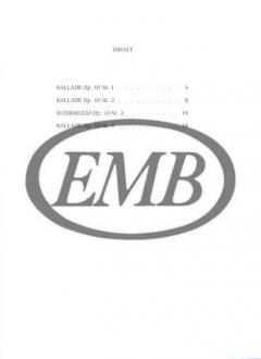 Ballads von Johannes Brahms 