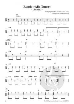 Rondo alla turca für 1-4 Ukulelen. von Wolfgang Amadeus Mozart im Alle Noten Shop kaufen