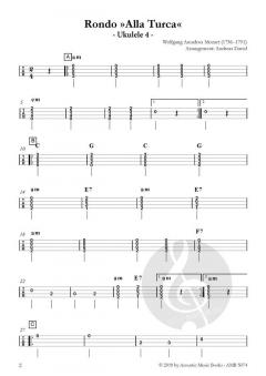 Rondo alla turca für 1-4 Ukulelen. von Wolfgang Amadeus Mozart im Alle Noten Shop kaufen
