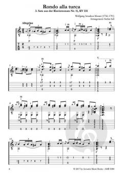 Rondo alla turca arrangiert für Gitarre  von Wolfgang Amadeus Mozart 