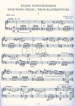 Nine Piano Pieces von Zoltan Kodaly 