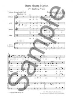 Beata Viscera Mariae von Darius Milhaud 