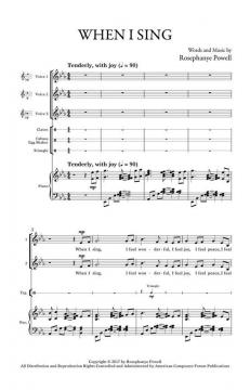 When I Sing von Rosephanye Powell 
