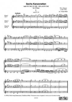 6 Kanzonetten von Wolfgang Amadeus Mozart 