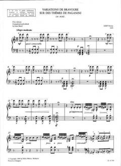 Variations de bravoure von Franz Liszt 